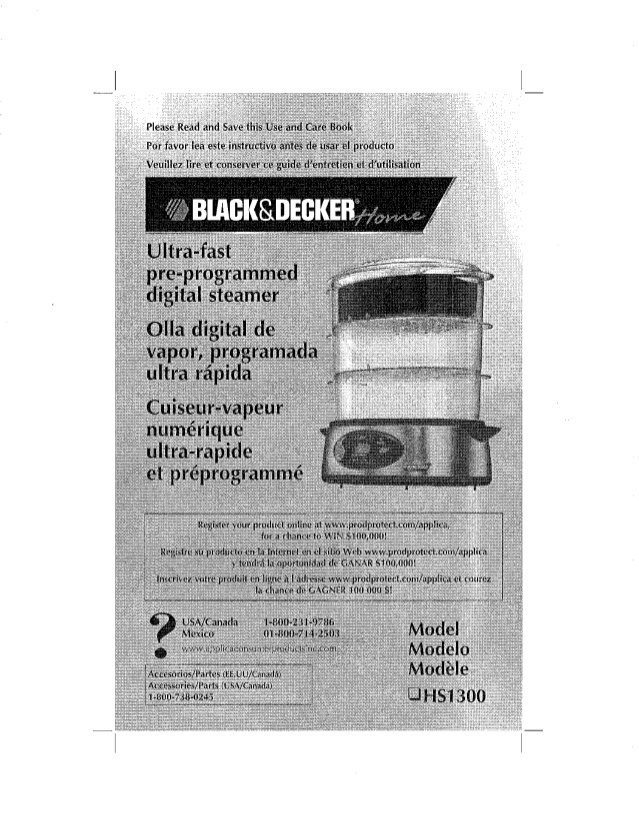 Black and decker handy steamer plus user manual pdf download